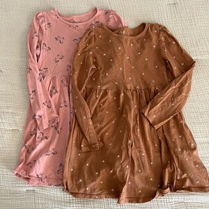 H&M Pink and Brown Kids Dresses Set